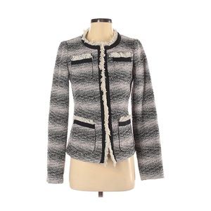 CYNTHIA ROWLEY XL Blazer Jacket White Gray Pink